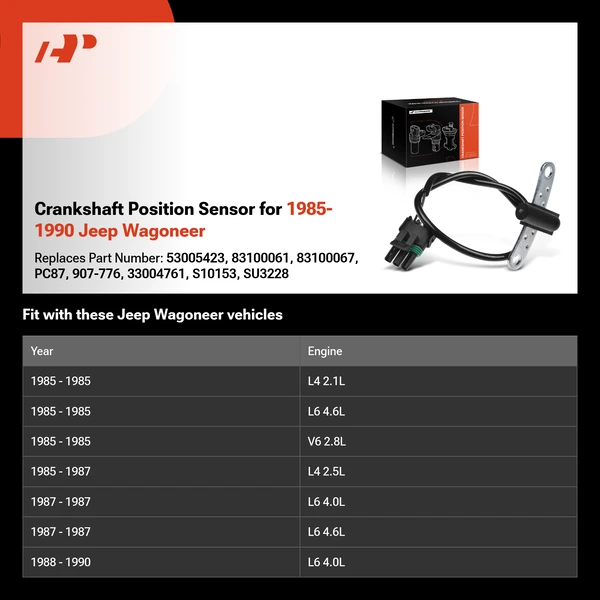 Crankshaft Position Sensor for 1985-1990 Jeep Wagoneer