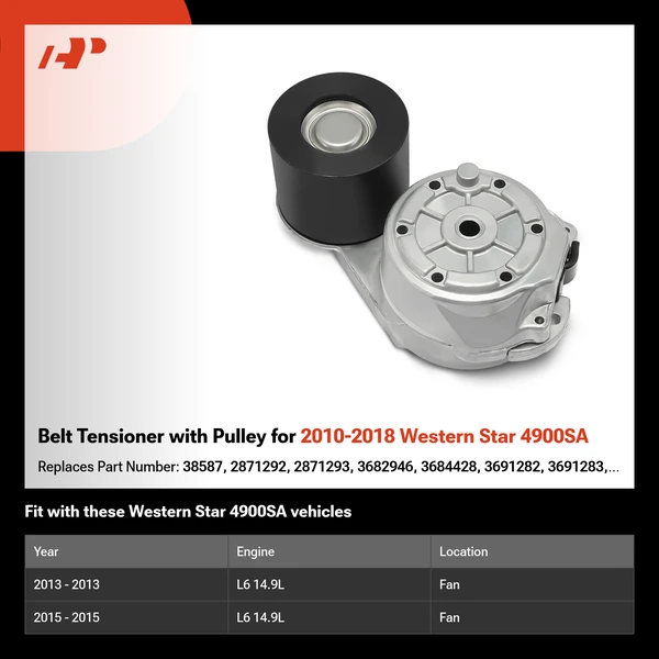 Belt Tensioner with Pulley for 2010-2018 Western Star 4900SA