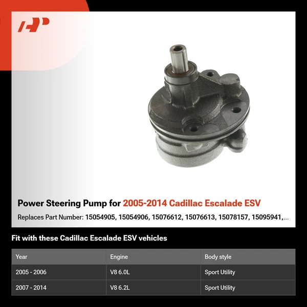 Power Steering Pump for 2005-2014 Cadillac Escalade ESV