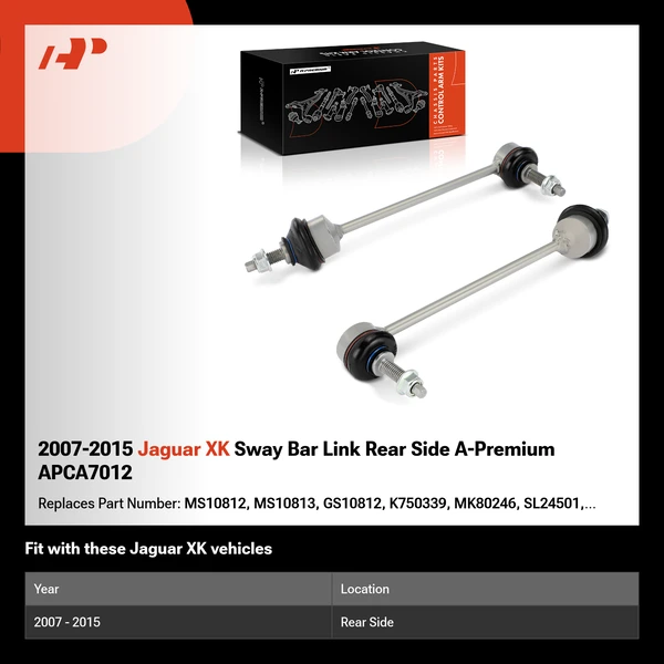 2007-2015 Jaguar XK Sway Bar Link Rear Side A-Premium APCA7012