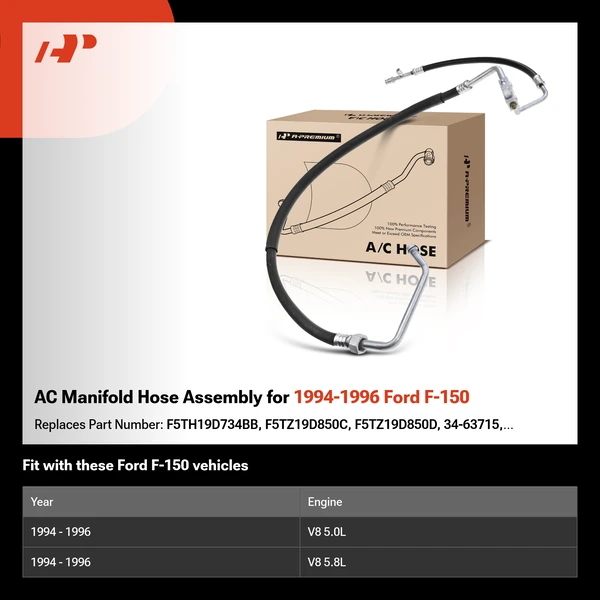 AC Manifold Hose Assembly for 1994-1996 Ford F-150