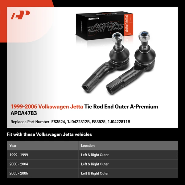 1999-2006 Volkswagen Jetta Tie Rod End Outer A-Premium APCA4783