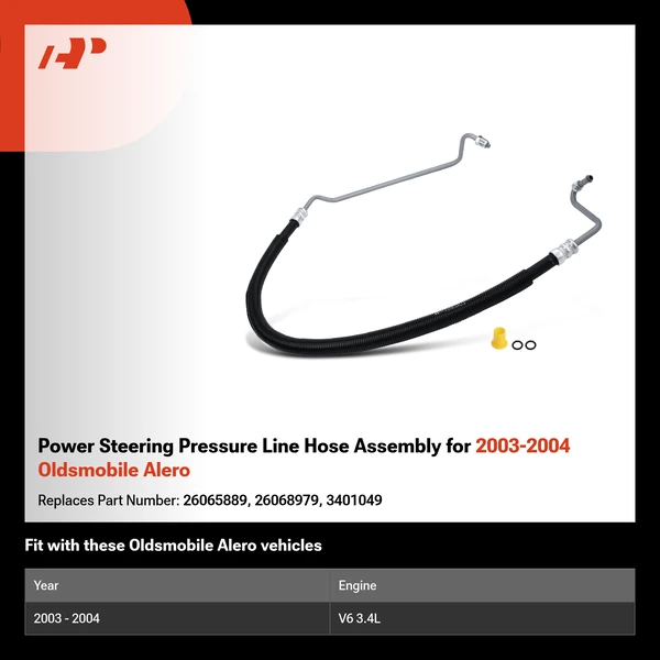 Power Steering Pressure Line Hose Assembly for 2003-2004 Oldsmobile Alero