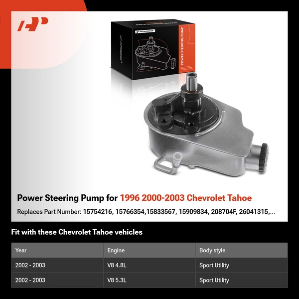 Power Steering Pump for 1996 2000-2003 Chevrolet Tahoe