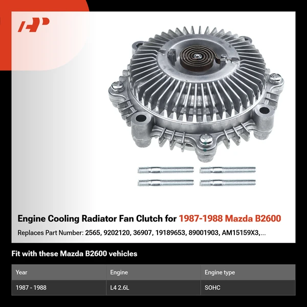Engine Cooling Radiator Fan Clutch for 1987-1988 Mazda B2600