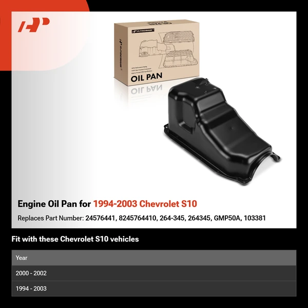 Engine Oil Pan for 1994-2003 Chevrolet S10