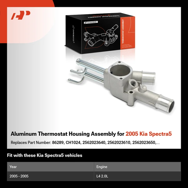 Aluminum Thermostat Housing Assembly for 2005 Kia Spectra5