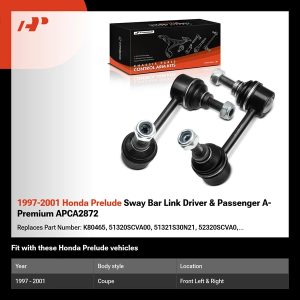 1997-2001 Honda Prelude Sway Bar Link Driver & Passenger A-Premium APCA2872