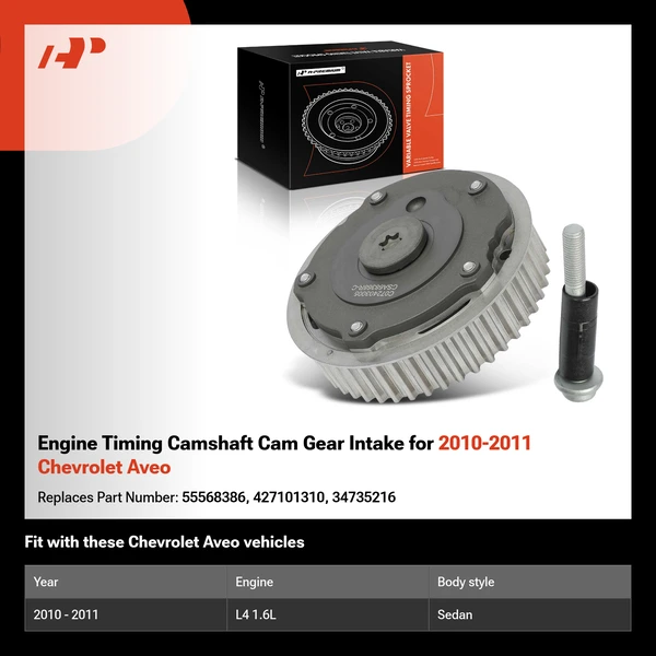 Engine Timing Camshaft Cam Gear Intake for 2010-2011 Chevrolet Aveo