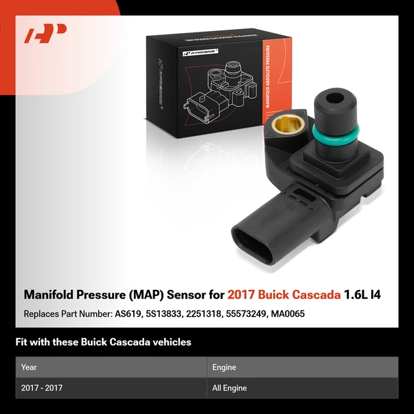 Manifold Pressure (MAP) Sensor for 2017 Buick Cascada 1.6L l4
