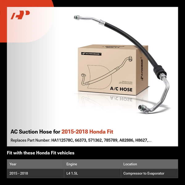 AC Suction Hose for 2015-2018 Honda Fit