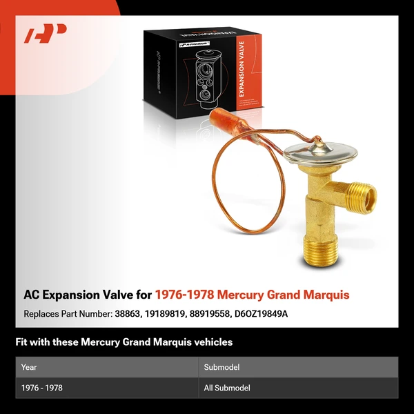 AC Expansion Valve for 1976-1978 Mercury Grand Marquis