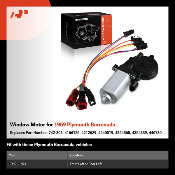 Window Motor for 1969 Plymouth Barracuda