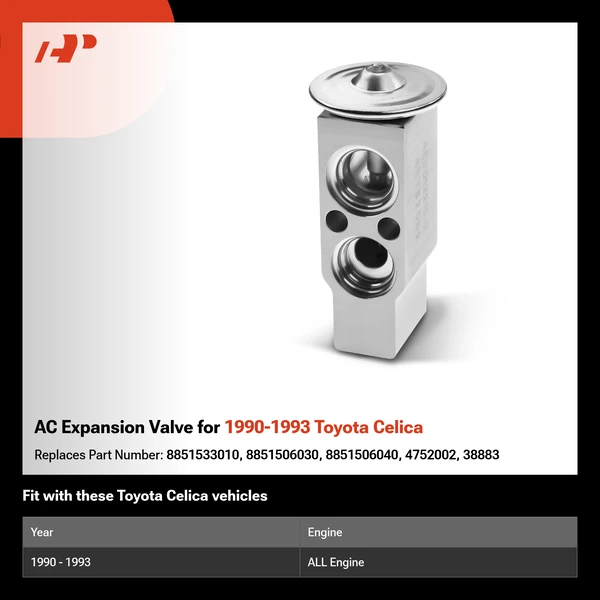 AC Expansion Valve for 1990-1993 Toyota Celica