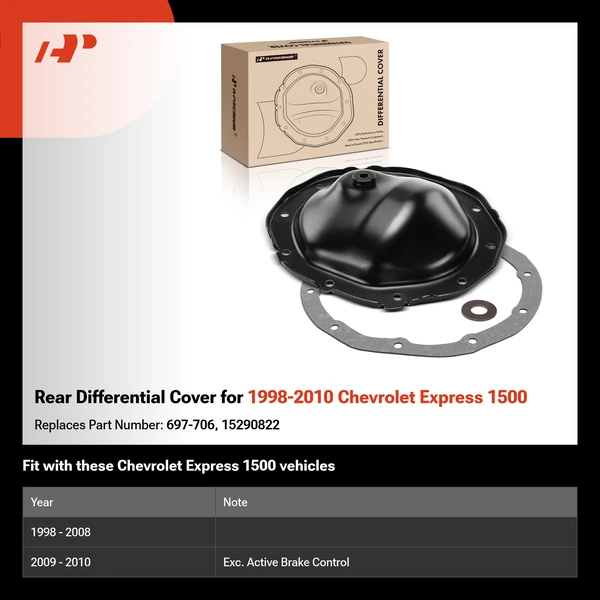 Rear Differential Cover for 1998-2010 Chevrolet Express 1500