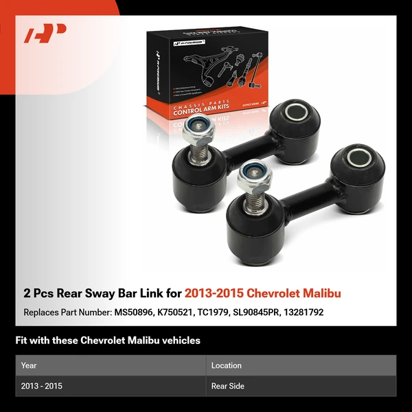 2 Pcs Rear Sway Bar Link for 2013-2015 Chevrolet Malibu