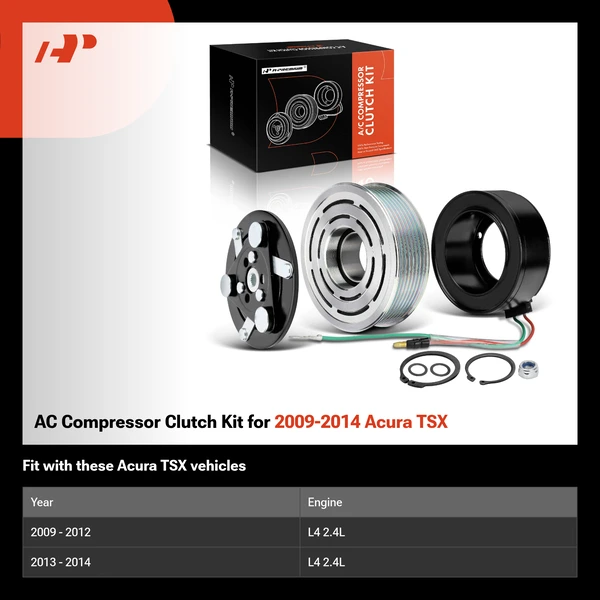 AC Compressor Clutch Kit for 2009-2014 Acura TSX