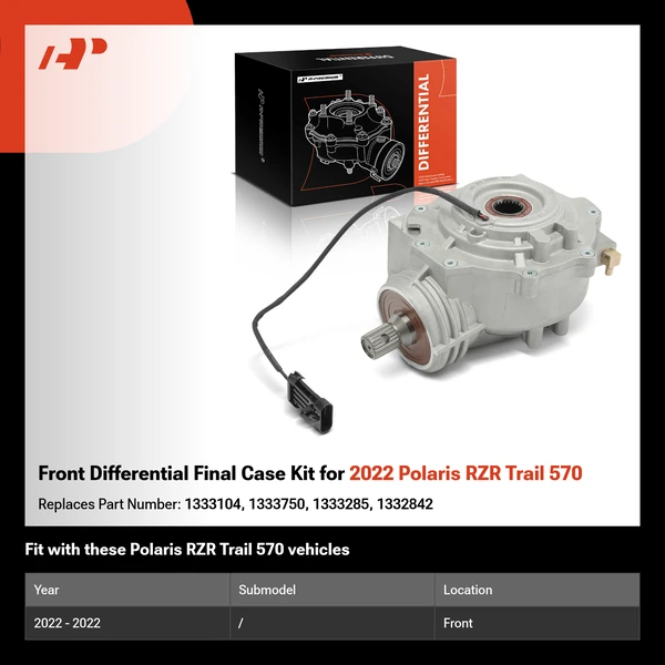 Front Differential Final Case Kit for 2022 Polaris RZR Trail 570