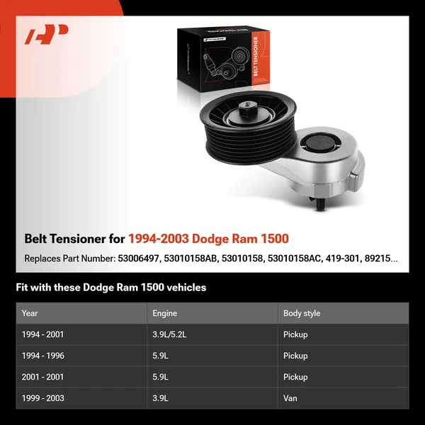 Belt Tensioner for 1994-2003 Dodge Ram 1500