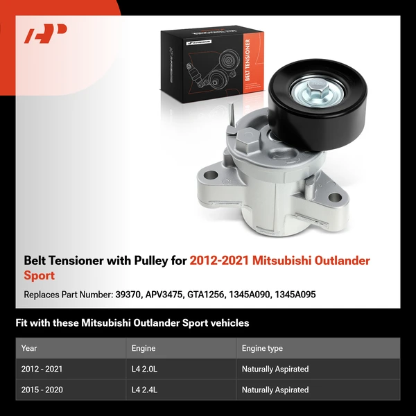 Belt Tensioner with Pulley for 2012-2021 Mitsubishi Outlander Sport