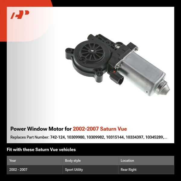 Power Window Motor for 2002-2007 Saturn Vue