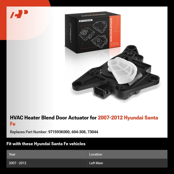 HVAC Heater Blend Door Actuator for 2007-2012 Hyundai Santa Fe