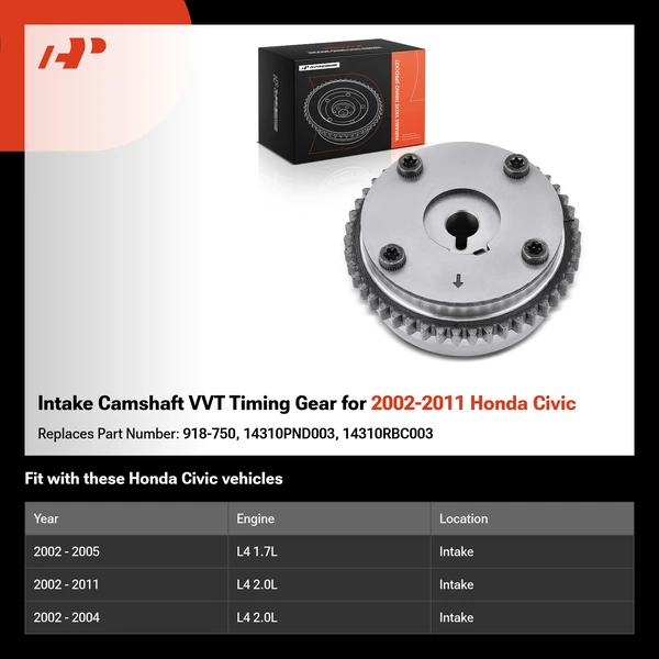 Intake Camshaft VVT Timing Gear for 2002-2011 Honda Civic