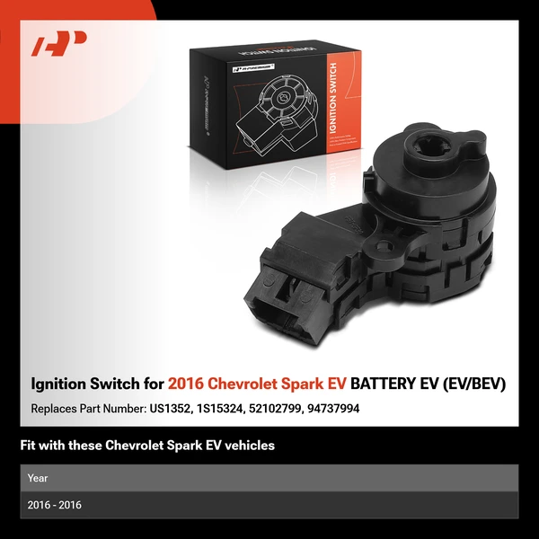 Ignition Switch for 2016 Chevrolet Spark EV BATTERY EV (EV/BEV)