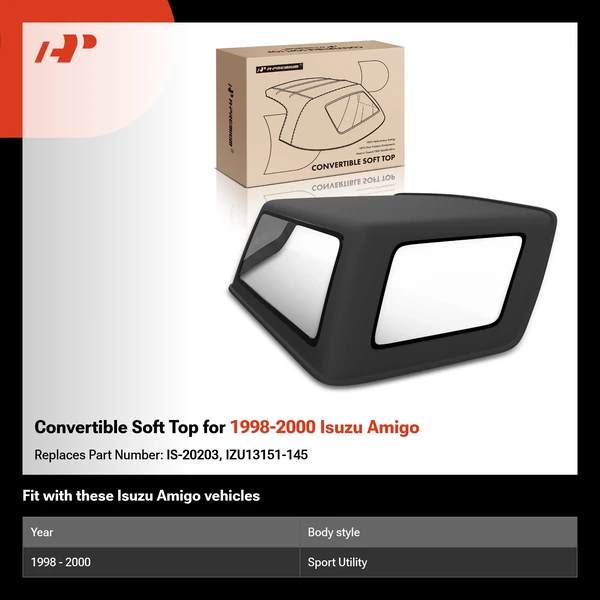 Convertible Soft Top for 1998-2000 Isuzu Amigo
