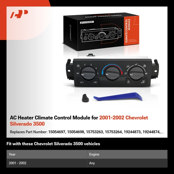 AC Heater Climate Control Module for 2001-2002 Chevrolet Silverado 3500