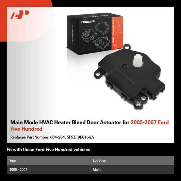 Main Mode HVAC Heater Blend Door Actuator for 2005-2007 Ford Five Hundred