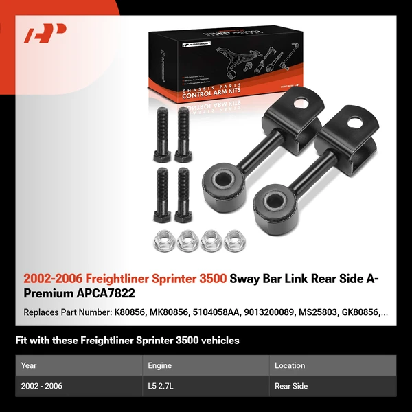 2002-2006 Freightliner Sprinter 3500 Sway Bar Link Rear Side A-Premium APCA7822