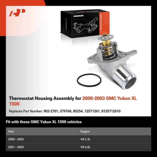 Thermostat Housing Assembly for 2000-2003 GMC Yukon XL 1500