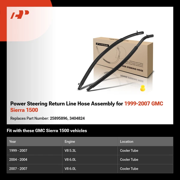Power Steering Return Line Hose Assembly for 1999-2007 GMC Sierra 1500