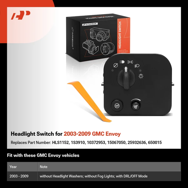 Headlight Switch for 2003-2009 GMC Envoy