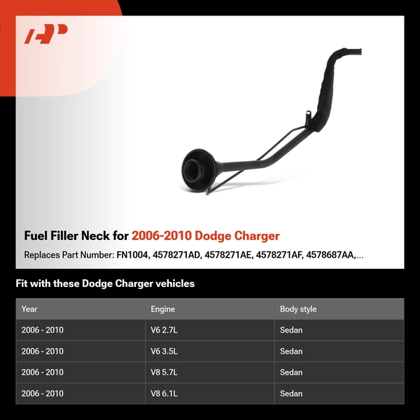 Fuel Filler Neck for 2006-2010 Dodge Charger