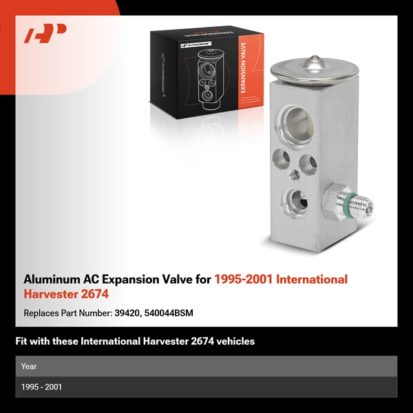 Aluminum AC Expansion Valve for 1995-2001 International Harvester 2674
