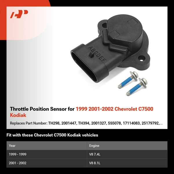 Throttle Position Sensor for 1999 2001-2002 Chevrolet C7500 Kodiak