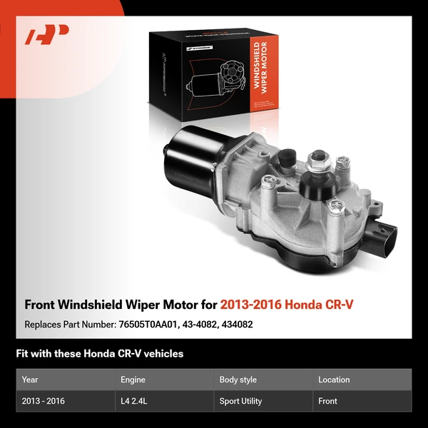 Front Windshield Wiper Motor for 2013-2016 Honda CR-V