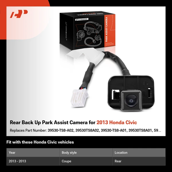 Rear Back Up Park Assist Camera for 2013 Honda Civic