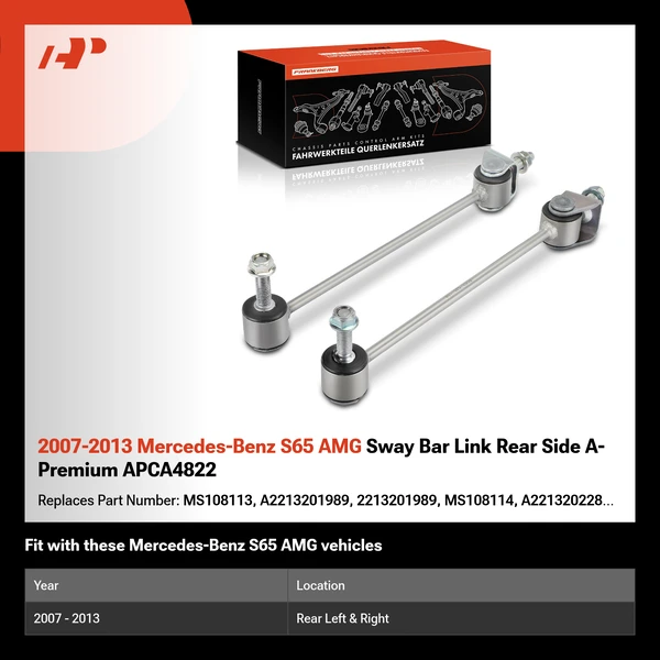 2007-2013 Mercedes-Benz S65 AMG Sway Bar Link Rear Side A-Premium APCA4822