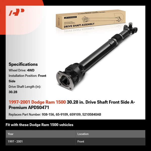 1997-2001 Dodge Ram 1500 30.28 in. Drive Shaft Front Side A-Premium APDS0471