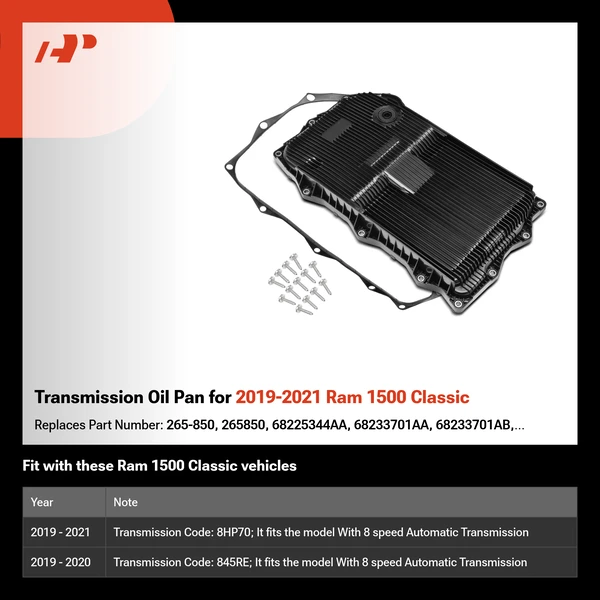 Transmission Oil Pan for 2019-2021 Ram 1500 Classic