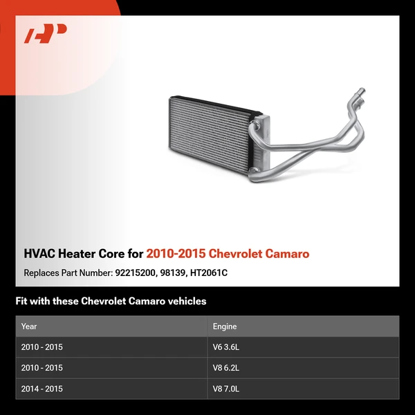 HVAC Heater Core for 2010-2015 Chevrolet Camaro