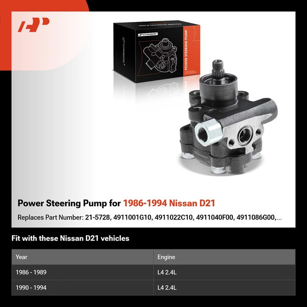 Power Steering Pump for 1986-1994 Nissan D21
