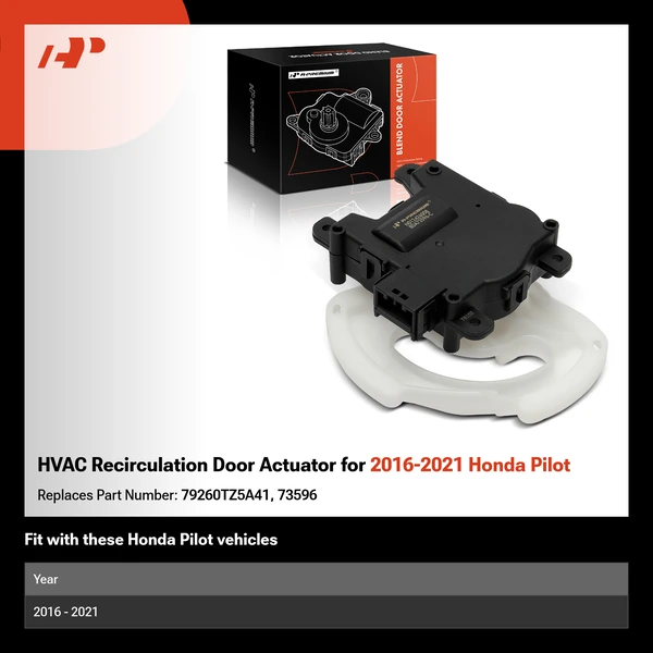 HVAC Recirculation Door Actuator for 2016-2021 Honda Pilot