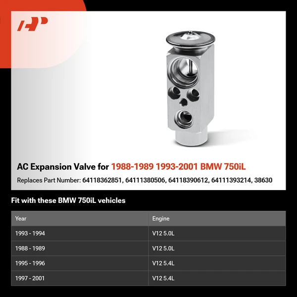 AC Expansion Valve for 1988-1989 1993-2001 BMW 750iL