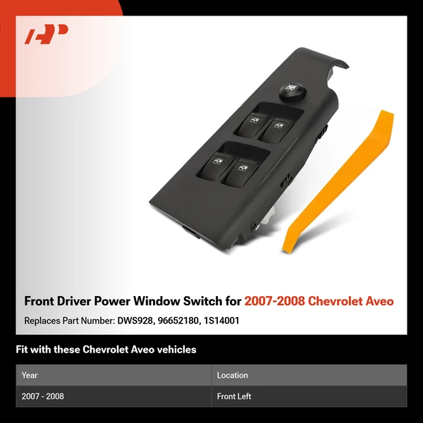 Front Driver Power Window Switch for 2007-2008 Chevrolet Aveo