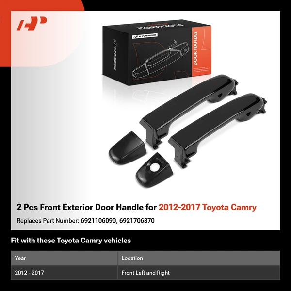 2 Pcs Front Exterior Door Handle for 2012-2017 Toyota Camry