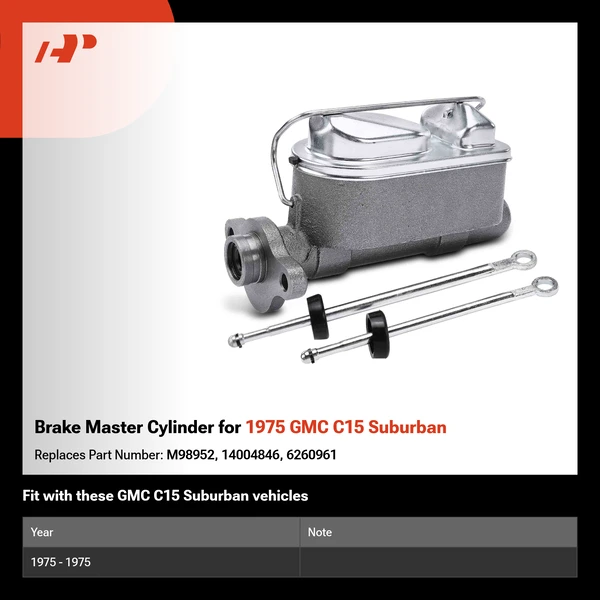Brake Master Cylinder for 1975 GMC C15 Suburban